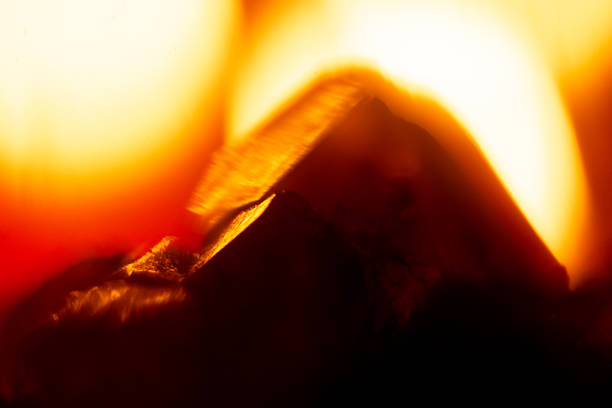 photograph of amethyst under candlelight