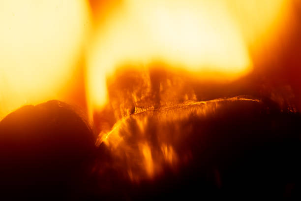 photograph of amethyst under candlelight