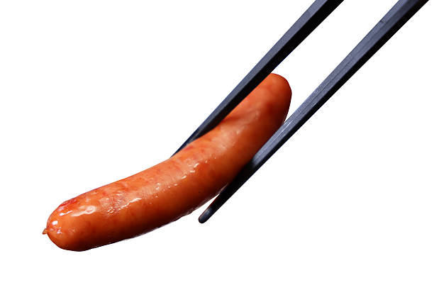 close up shot of pork sausages.