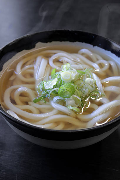 Warm Japanese udon noodles