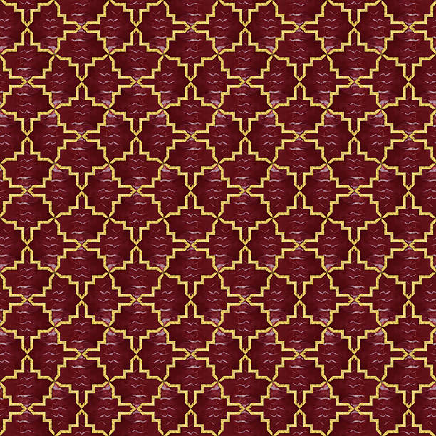Geometric seamless texture. Stained glass style. Oriental tracery. Art deco pattern. For ceramic tile, wallpaper, linoleum, textile, linens or web page background. Website design. Stone. Jasper.