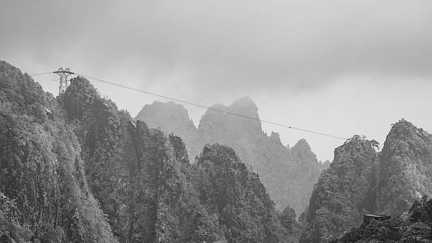 natural view of Yellow Mountain after heavy snow in January 2026