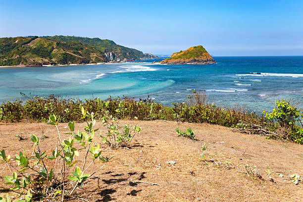 Areguling Beach, Lombok, Indonesia, Southeast Asia.Areguling Beach with Island Gili Nusa, Lombok, Indonesia.