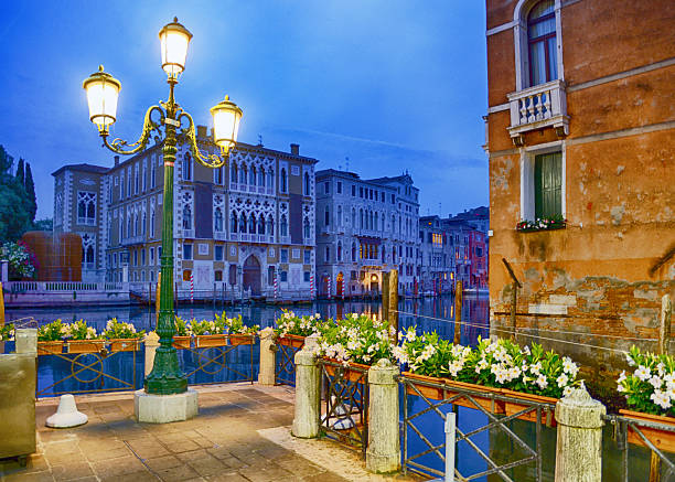 The Grand Canal and Basilica Santa Maria della Salute on sunrise, Venice, Italy
