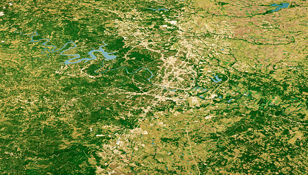 istock Travis County TX Satellite Landscape View 3D Render Color 2257017237