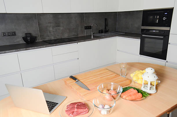 The kitchen counter vegetables only without people