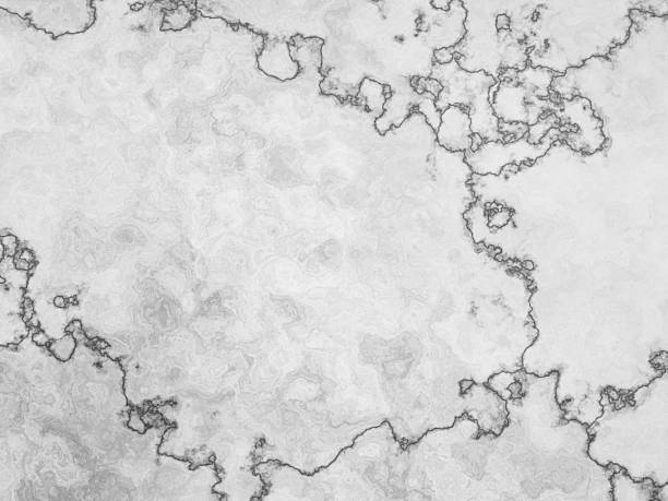 Abstract white marble background with flowing gray mineral veins