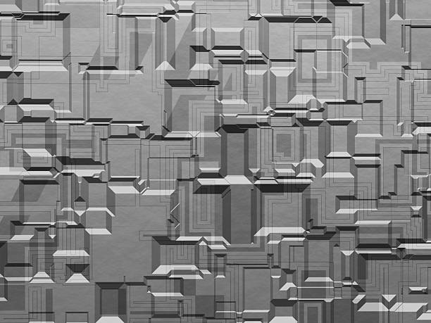 Geometric futuristic metal wall cladding