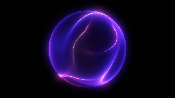istock Purple glowing plasma sphere liquid light motion cyber energy flow abstract blue pink neon spheres sci fi holographic liquid effect smooth circular motion futuristic 3D visual 2257053950