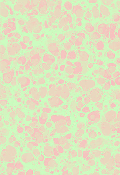 Marbled paper texture, faded pink blobs and spots on mint green