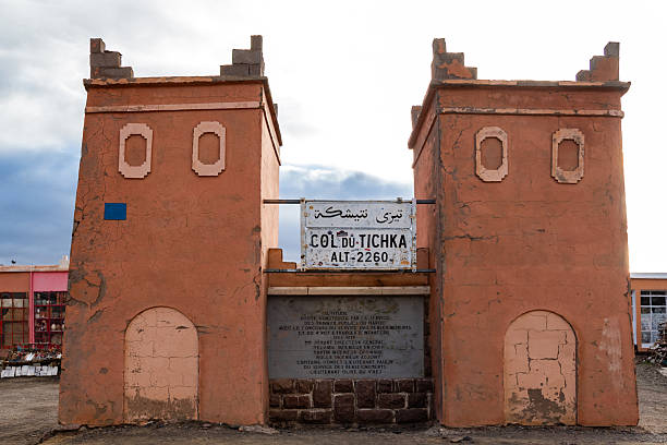 Tizi'n Tichka, Morocco, famous mountain pass in the High Atlas Mountains in winter