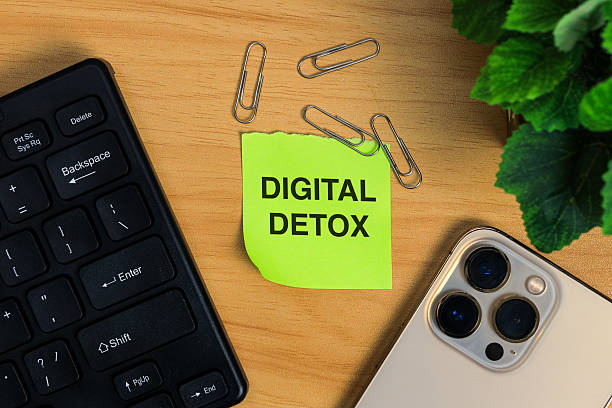 istock Digital Detox Concept with Sticky Note, Keyboard, Smartphone, and Plant 2257068587
