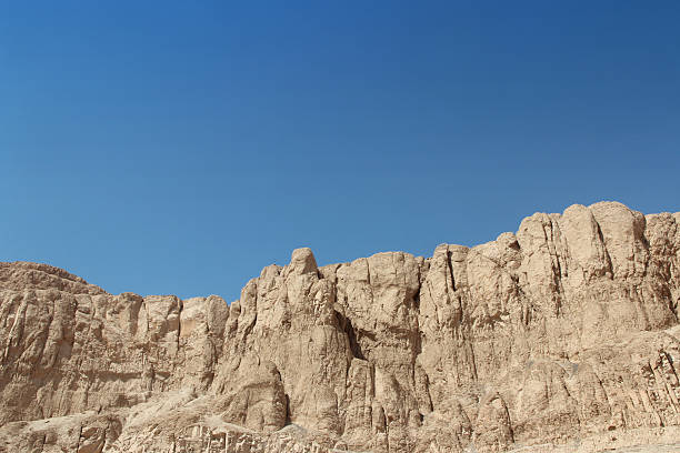 Limestone mountain for the construction of the Temple of Hatshepsut in Luxor, Egypt