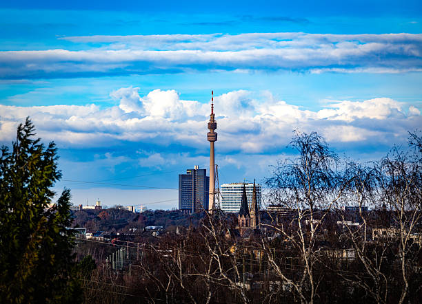 View from the south towards the television tower, the Hörde district, and office skyscrapers