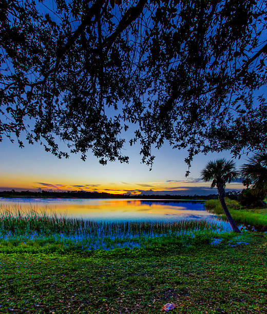 Sunset at Lake Zobel, George LeStrange Preserve, Fort Pierce, Florida