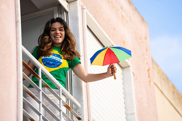 Brazilian woman at Carnival in Portugal