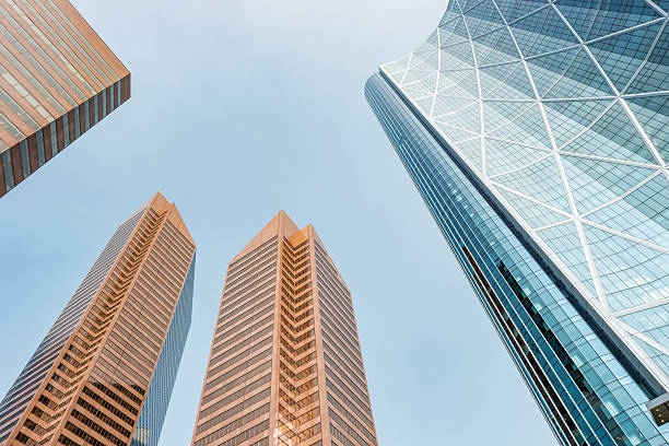 Skyscraper Office Buildings in downtown Calgary Alberta Canada
