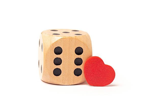 Blue dice with number 1 and green background
