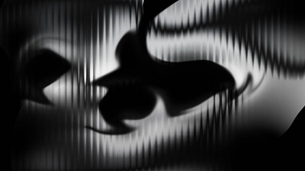 Young woman performing hip-hop dance, motion blur, black and white shot