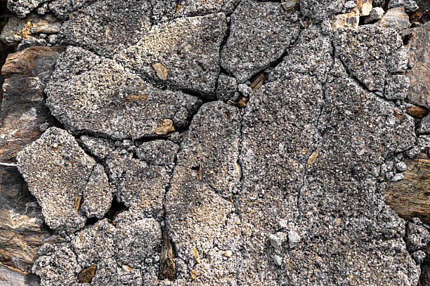 Cracked petrified clay soil as background