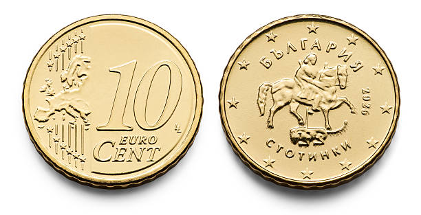 istock 10 Euro Cent Coin, macro isolated on white 2257175539