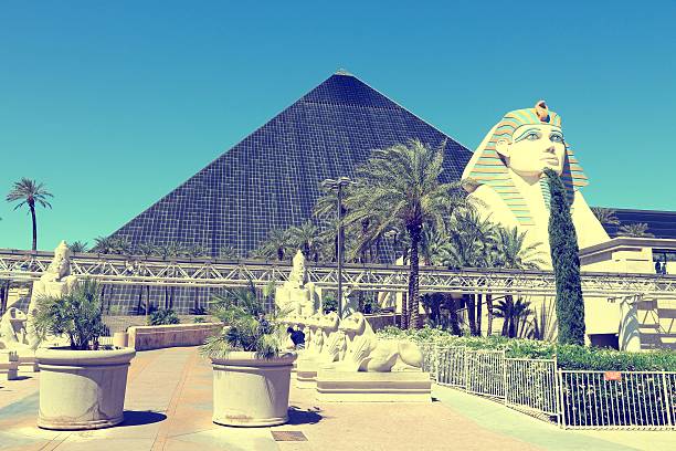 Luxor resort view in Las Vegas. It is one of 10 largest hotels in the world with 4,408 rooms.