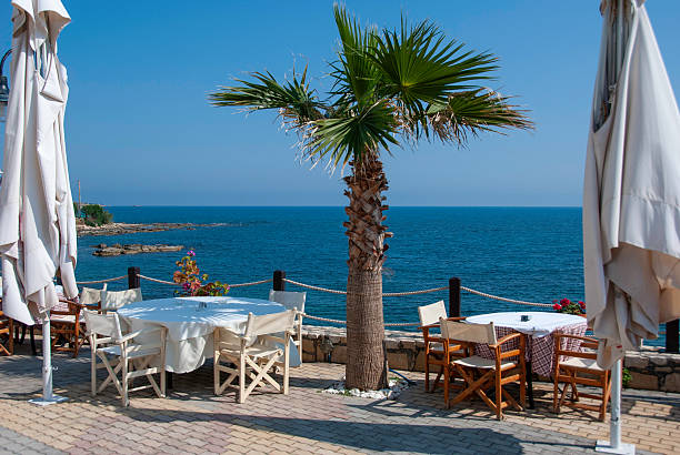 Taverna in Agni bay on Corfu island.