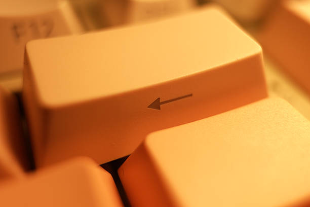 White Keyboard Macrophotography