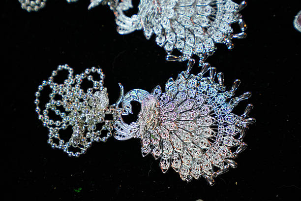 Miao silverware,Traditional Miao silver crafts,China,Asia.