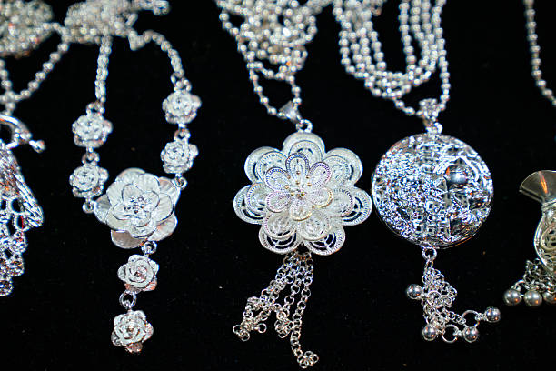 Miao silverware,Traditional Miao silver crafts,China,Asia.