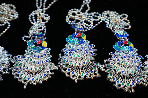 Miao silverware,Traditional Miao silver crafts,China,Asia.
