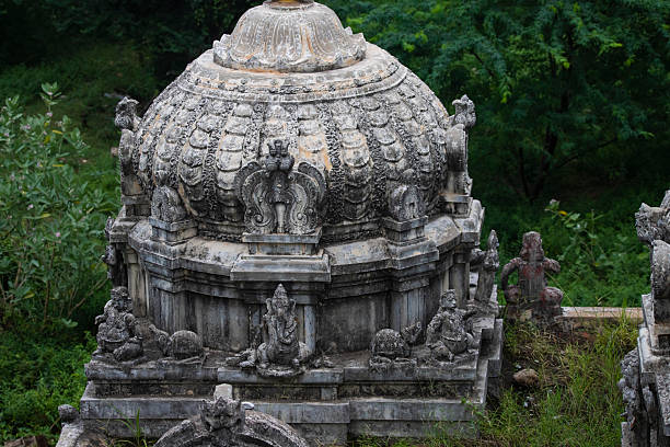 Abandoned old Indian temple ruins photograph