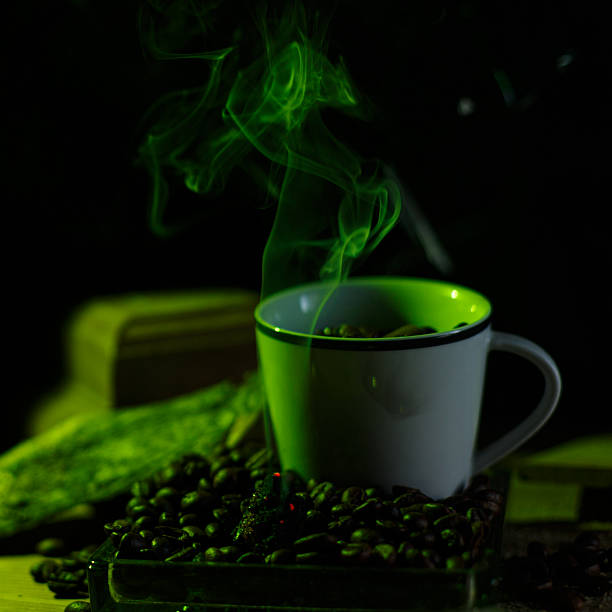 Refreshing hot cup of coffee at a cafe