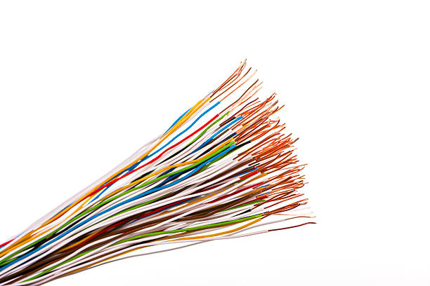 stripped telephone cable