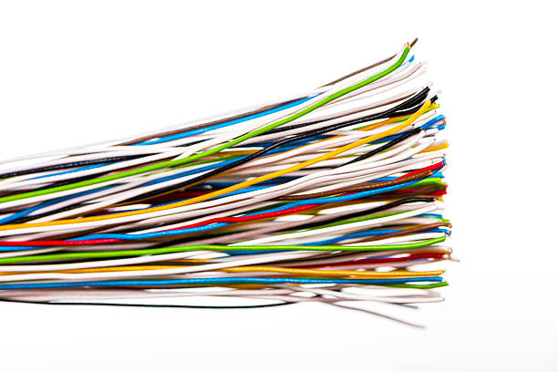 stripped telephone cable