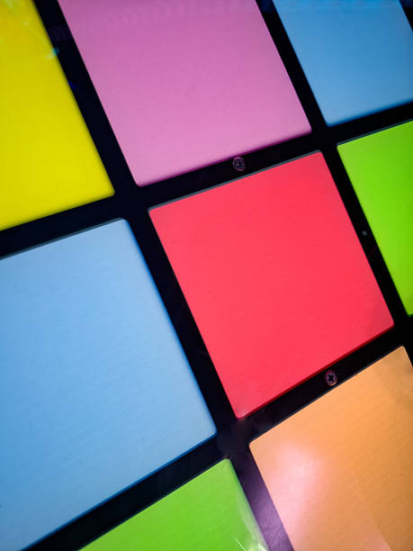 Full frame shot of multi colored acrylic wall
