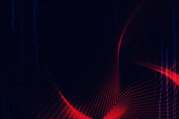Dark Abstract Textured Background with Red Arc and Vertical Scratches