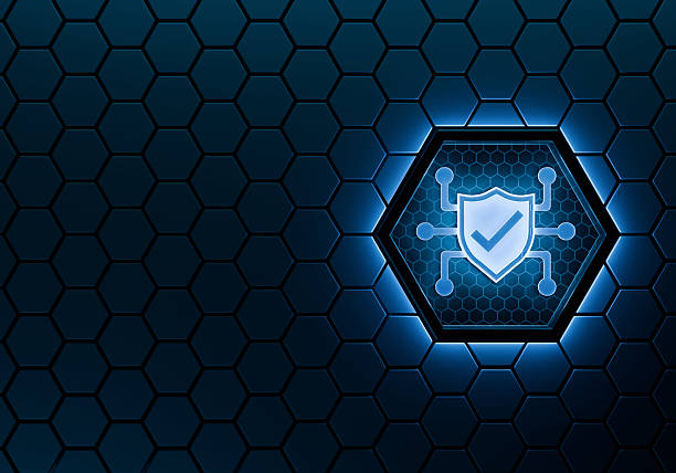 Digital Shield: A modern graphic highlighting cyber security, digital data protection, and online safety in a world increasingly reliant on digital technology.