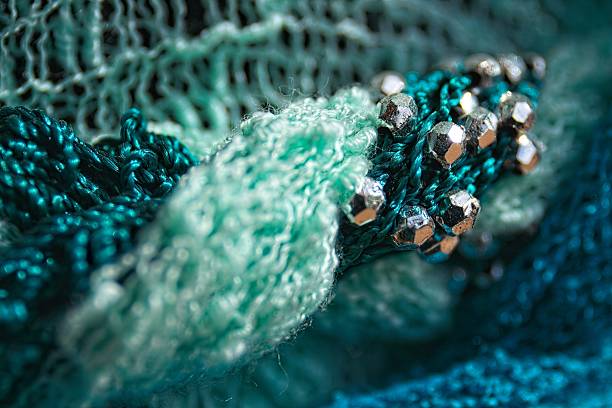 Closeup of various fabrics.