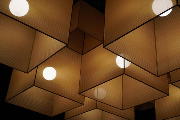 Lighted Pendant Lamps on Black