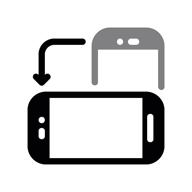 A minimal flat design icon with a modern look screen rotation