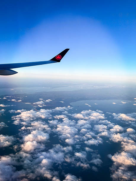 November 2025 - Halifax, Canada: Taken not long after take-off, around dusk. Air Canada flight from Halifax, Nova Scotia to Toronto, Ontario.