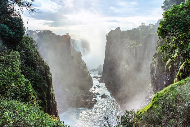 victoria falls at sunrise hour