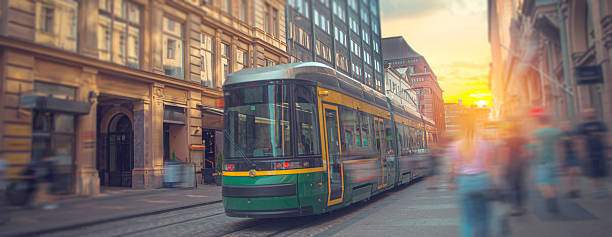 the ancient streets of Helsinki. City center.