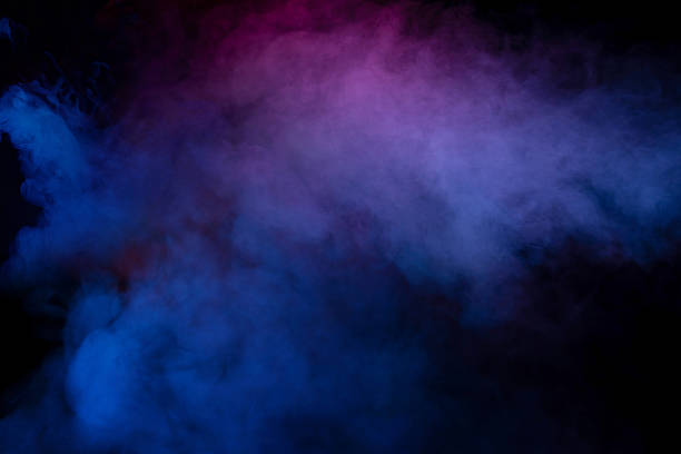 istock Purple and blue steam on a black background. 2257391628