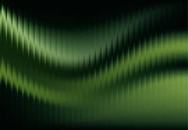 A high-impact abstract background featuring a vertical ripple distortion with fresh green and lime tones on a clean white base. The sharp fractal glass wave pattern and lo-fi grainy noise texture create a modern, high-end feel for nature-inspired tech and professional digital marketing.