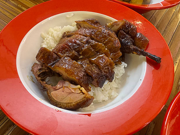 Roast Duck Rice in Chengdu, China.