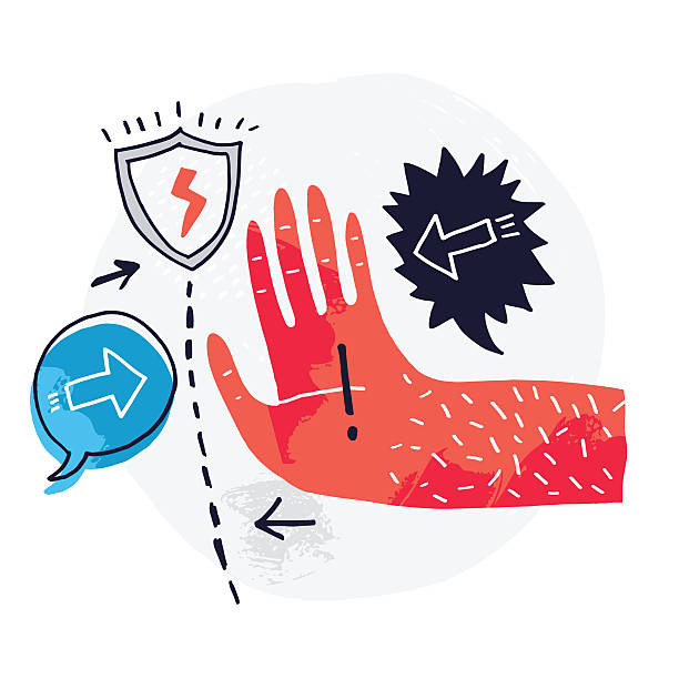 Defensiveness Concept vector art illustration