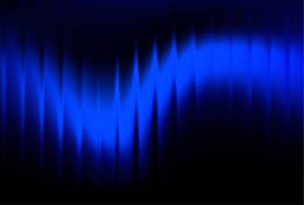 A moody and artistic grainy neon blue ripple background featuring a cobalt vertical fractal wave on black. This atmospheric noise design creates a sophisticated, high-contrast aesthetic perfect for digital tech branding, electronic music cover art, and modern application night-mode interfaces.