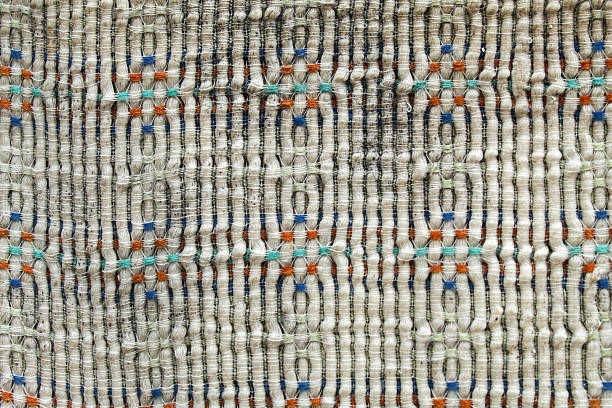 Background  - closeup old striped rag rug